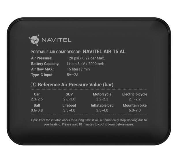 Navitel kompresor AIR 15 - 1284012 - zdjęcie 3